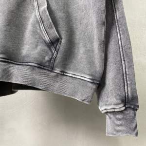 Sweat à capuche lourd personnalisé OEM pour hommes 100% coton délavé à l'acide pull surdimensionné avec motif graphique taille XS impression 3D - Product Image 5