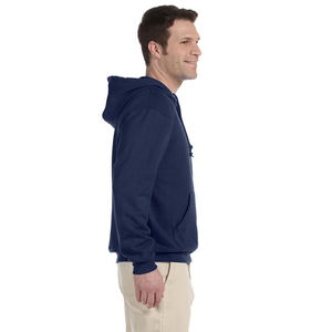 Sudadera con capucha de gran tamaño con media cremallera para hombres y mujeres con hombros caídos y forro polar para moda urbana - Product Image 3