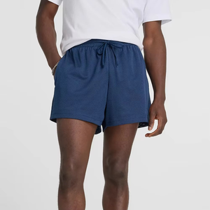 Pantalones cortos deportivos de verano con logotipo personalizado, cintura elástica, bolsillos de malla de color sólido, recién llegados, ropa informal, venta al por mayor, deportes personalizables - Product Image 1