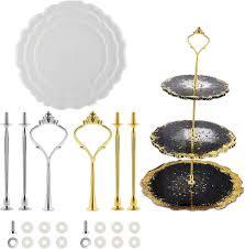 Unique Style Resin <b>Cake</b> Platter with Metal <b>Stand</b> & Handle Handcrafted <b>for</b> Home Hotel Wedding Export <b>Sale</b> <b>Cake</b> Tools - Product Image 5
