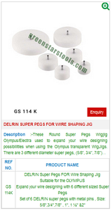 Juego de Sujetadores Delrin Super Pegs, Accesorios para Moldear Alambre, Herramientas de Joyería, Herramientas para Hacer Joyas |   N.º de artículo GS-114k - Product Image 2