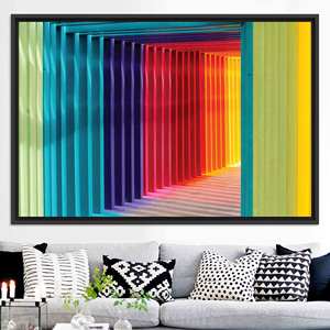 <b>Enchanting</b> Printed Canvas: Mesmerizing Abstract Wall Art,BLACK FRAMED CANVAS - Product Image 1