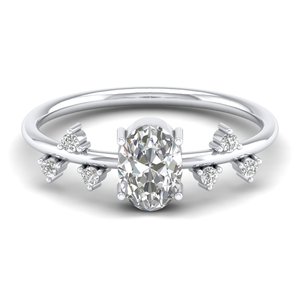 REYES Solitaire 14K 18K or rose bagues de fiançailles en diamant cultivé en laboratoire cadeau de mariage personnalisé bijoux fins pour les femmes - Product Image 5