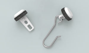 Gancho Metálico Liso con Resorte Incorporado para Cortinas, Silencioso - Product Image 2