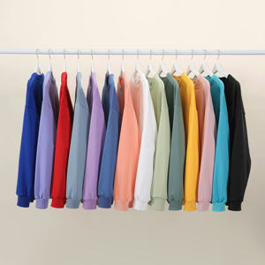 ผู้ผลิตเสื้อฮู้ดดี้ รับทำโลโก้ เสื้อสเวตเชิ้ตคอกลมผ้าเทอร์รี่ 100% โพลีเอสเตอร์ สำหรับพิมพ์ลายแบบซับลิเมชั่น เสื้อสเวตเชิ้ตผู้ชายแบบเรียบ - Product Image 2