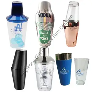 Shakers de barril com 12oz/18oz/25oz/28oz, agitador de barril de aço inoxidável, prata, dourado e preto, cobre, barra de bebida, coquetelos