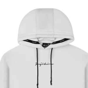 Sudaderas con capucha para hombre Pro Signature Hoodie White Heavyweight 100% Cotton Relaxed Fit 3D Rubber Logo con cordones con punta de cera - Product Image 4