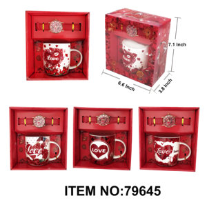 San valentino fornisce tazza in ceramica con orologio 36 pz/CS per esprimere amore e romanticismo senza tempo - Product Image 1