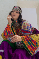 Salwar Kameez traditionnel afghan Kuchi en soie Georgette brodée de haute qualité pour femmes, design original OEM, dentelle, meilleur prix