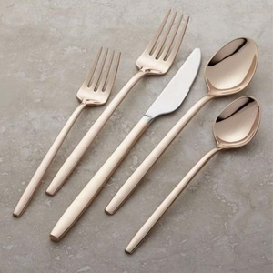 The Fine Quality Brilliant Custom Metal Fork Knife Spoon Set Rose <b>Gold</b> Reusable Portable stainless steel knife fork Cutlery - Product Image 1