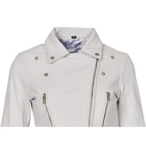 Chaqueta de Motociclista de Cuero de Oveja Genuino con Estampado Personalizado para Mujer, Ecológica, Resistente al Viento, Antiarrugas, Calefactable para Invierno - Product Image 2