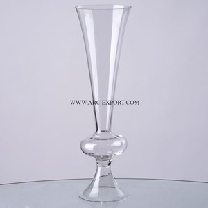 Trompeta decorativa de flores de vidrio transparente de gran tamaño Premium más vendida, la mejor calidad, suelo de boda, Trompeta de mesa moderna - Product Image 5