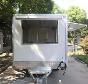 Chariot de boulangerie mobile avec présentoir à 3 niveaux et couvercle en fibre de verre, remorque pop-up pour confiseries, idéal pour les marchés du week-end et les cafés - Product Image 3