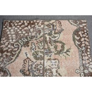 พรมวินเทจขนาดเล็ก 2.3x4.1 ฟุต (71x124 ซม.) พรมสีน้ำตาลสไตล์ตุรกีตะวันตกเฉียงใต้ - Product Image 4