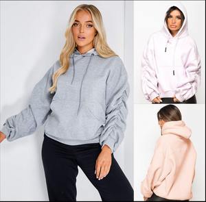 Nouvelle arrivée sweats à capuche pour femmes oversize épaule tombante poids lourd Polyester et coton sweats à capuche à manches longues femmes - Product Image 5