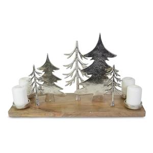 <b>Customized</b> size and design Aluminum And Wood Christmas Decorative Centerpiece For Living Room And Festive Celebration Decor - Product Image 6