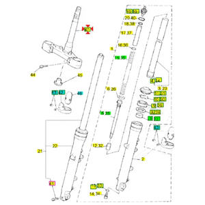 Placa Inferior de Horquilla BullDog 1100 02-06 BT 5JNF33400000, Componente de Dirección para Motocicleta - Product Image 1