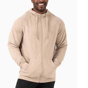 Sudaderas con capucha para hombre Sudaderas informales en blanco Color sólido 100% Algodón Cremallera Sudadera con capucha Streetwear Heavyweight Basics Sudaderas con capucha para hombre - Product Image 4
