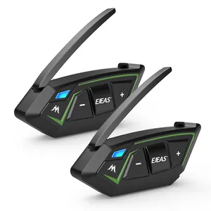 EJEAS MS8-SE Motorrad-Interkom-Helm Bluetooth-Headset Telefonzweller 1000 m mit FM 2-Wege-Completzdoppel-Interkommunikator