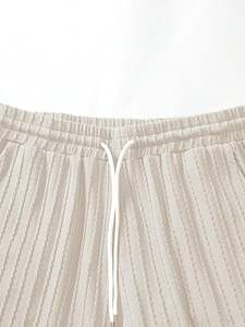 Men's 2-Piece Summer Outfit Solid Pattern Short Sleeve Crewneck <b>T</b>-Shirt and Eco-Friendly Drawstring Casual <b>Track</b> Shorts Set - Product Image 6