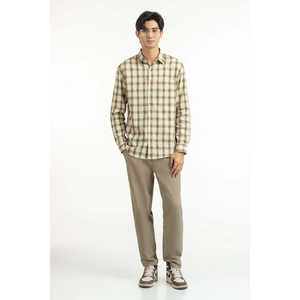 Camisas Casuales para Hombre, 100% Algodón, Cierre Cruzado, Tela Popelina Satinada, Corte Regular, Antiarrugas, Modelo ODM MN-CS-SS25-197 - Product Image 5