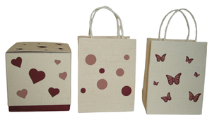 Papel Hecho a Mano de Algodón Reciclado de Alta Calidad, 200 GSM, para Bolsas y Cajas Más Pesadas, los Diseños se Recortan en la Parte Delantera de la Bolsa - Product Image 2