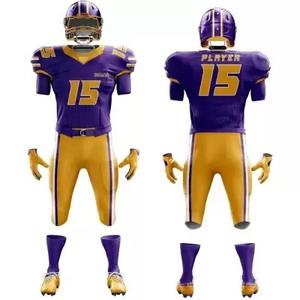 Durable American Football Uniform Manufacturer Providing Premium Jerseys Breathable Teamwear <b>Kits</b> And Training Apparel - Product Image 5