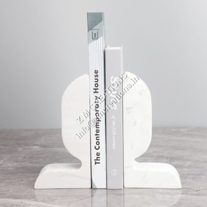 <b>Books</b> Magazine Newspaper Organizer Portable Marble Bookend Wholesale Price Decorative Unique Bookends Office Supplies For Desk - Product Image 5