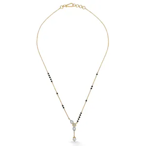 Mangalsutra Moderno de Oro con Diamantes para Mujer - Product Image 2