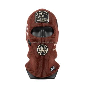 Pasamontañas para mujer para clima frío, material de punto acanalado de alta calidad, transpirable, tonos neutros, parche con logo personalizado para pasamontañas de mujer - Product Image 6