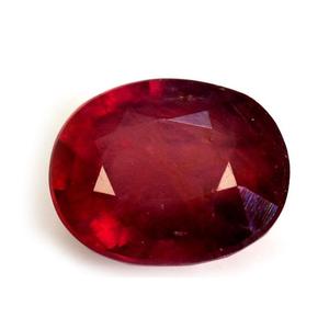 Pierre précieuse en rubis naturel certifié, 4,25 Ratti, coupe ovale, pierre rouge Manik - Product Image 1