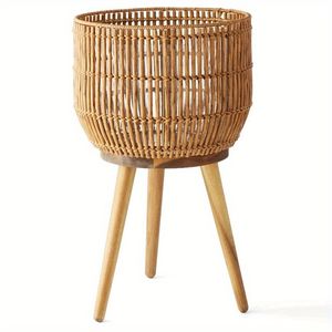 Best Selling Metal Bamboo Handmade Rattan Large <b>Plant</b> <b>Pots</b> Planters Indoor Outdoor Garden Tall Planter <b>Pots</b> Rattan <b>Basket</b> - Product Image 2