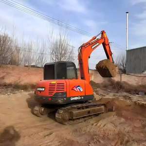 Excavatrice d'occasion Doosan DH80, DH55, DH60, DH75, DX60, DX75, mini-excavatrice hydraulique sur chenilles, petite machine de terrassement - Product Image 3