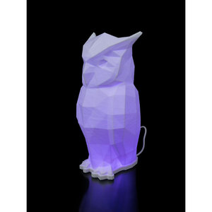 Moderno moderno moderno basso Poly gufo lampada da tavolo ABS corpo con batteria/alimentazione a LED/lampade a induzione uso interno - Product Image 6