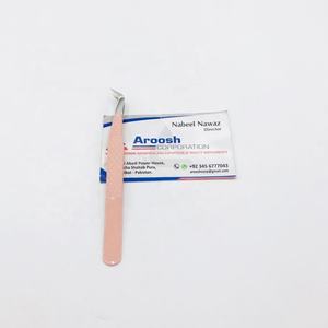 Pinzas para pestañas de acero inoxidable con agarre de diamante de alta calidad, logotipo personalizado, etiqueta privada sostenible profesional, puntiaguda personalizada - Product Image 5