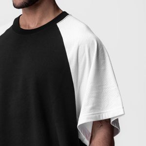 Camiseta de manga raglán de gran tamaño para hombre personalizada OEM con ajuste cómodo perfecto para uso diario informal y Atlético - Product Image 3
