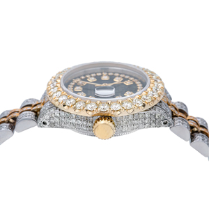 Montre à quartz style hip-hop, entièrement sertie de moissanite, cadran en verre effet diamant, montre-bracelet lourde - Product Image 3