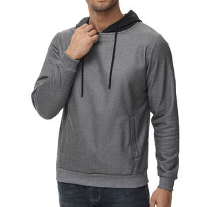 เสื้อฮู้ดผ้าฝ้ายสำหรับผู้ชายผ้าฟลีซแบบสวมหัวขนาดใหญ่พิมพ์ลายโลโก้ที่กำหนดเองสำหรับฤดูหนาว - Product Image 4