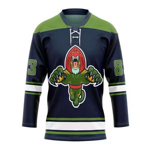 Jersey de hockey sobre hielo con logotipo personalizado de alta calidad, venta al por mayor, bordado sublimado profesional, gran oferta de 2017 - Product Image 4