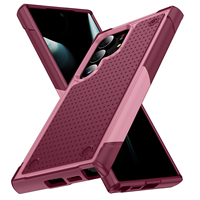 Parfait PC TPU Anti-Chute Stand Holder Coloré Antichoc Mobile Téléphone Cas Protecteur pour Samsung Galaxy S24 Ultra