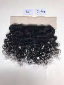 Transparent 13*4 13*5 HD dentelle frontale cheveux humains 13*6 14 pouces cheveux humains bouclés temple brut Extensions de cheveux bouclés - Product Image 5