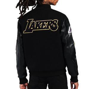 Logotipo personalizado Lana Bordado Varsity Letterman Chaquetas Hombres Varsity Chaqueta de cuero - Product Image 5