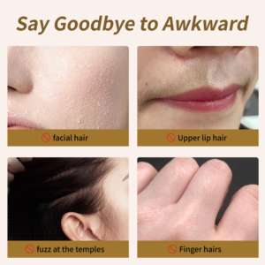 Crème dépilatoire douce <span class=keywords><strong>pour</strong></span> le visage à l'huile de coco et à l'hyaluronate |   Épilateur rapide et indolore <span class=keywords><strong>pour</strong></span> le dessus des lèvres, les poils rebelles et les doigts - Product Image 2