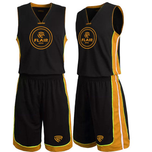 Ensemble d'uniformes de basketball unisexe de haute qualité, personnalisable, impression numérique, respirant, antibactérien, évacuant l'humidité, grandes tailles - Product Image 5