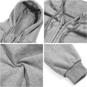 Venta caliente personalizado hombres pulóver con capucha grueso liso Fitness ropa deportiva gimnasio polar sudadera - Product Image 2