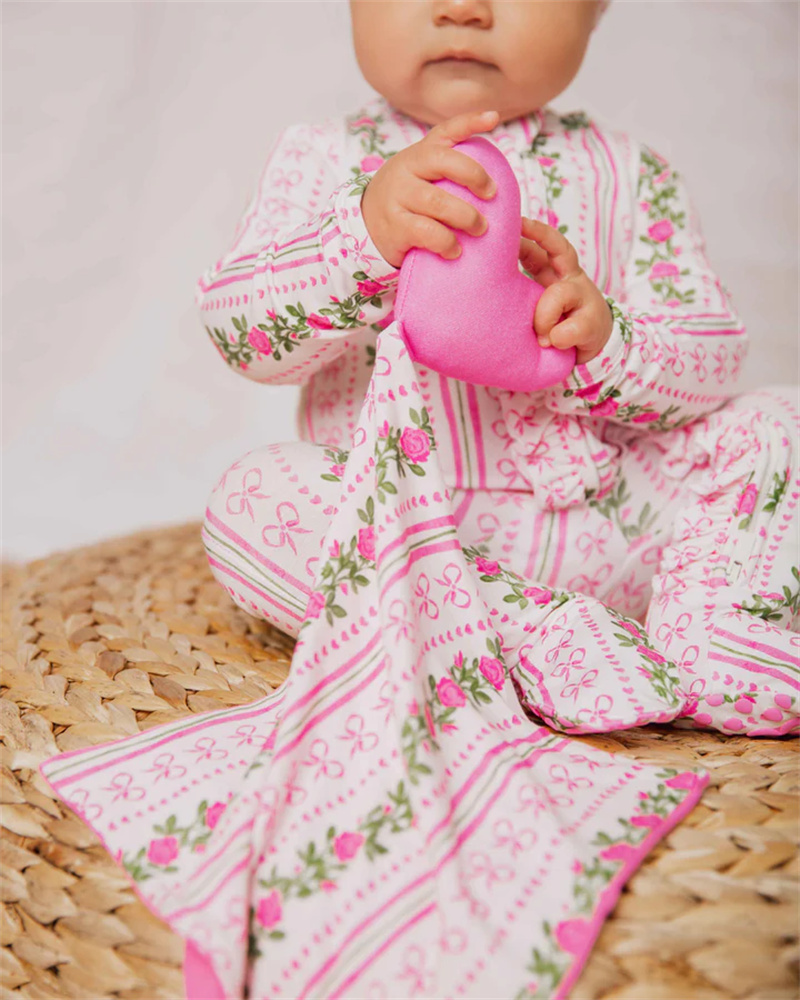 Security Blanket Soft Plush Baby Lovey with 3D Embroidery