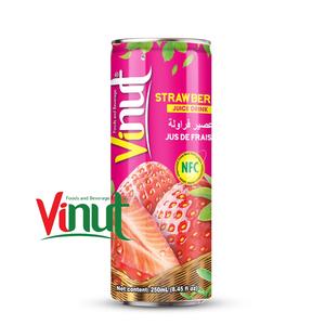 250ml de boisson de jus de fraise en conserve Échantillon gratuit Exportateurs d'étiquettes gratuites - Product Image 1