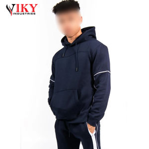 ชุดเสื้อฮู้ดแขนสั้นสำหรับผู้ชายชุดเสื้อฮู้ดแขนยาวลายแถบสีขาวสำหรับผู้ชายพิมพ์โลโก้ตามสั่งโดย viky Industries - Product Image 6