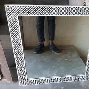 Best Selling Indian Handmade Bone Mother-of-Pearl Inlay Make-up <b>Mirror</b> Decorative Frame Modern-Style Personalized Eco-Friendly - Product Image 4