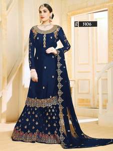 Diseñador exclusivo pesado Georgette Salwar Kameez Dupatta con bordado de secuencia trabajo elegante última tendencia para adultos - Product Image 2